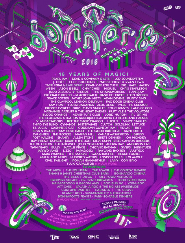 Bonnaroo’s 2016 Lineup Announced