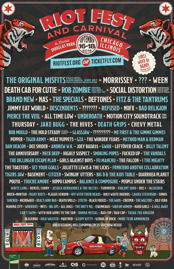 Riot Fest Lineups Announced