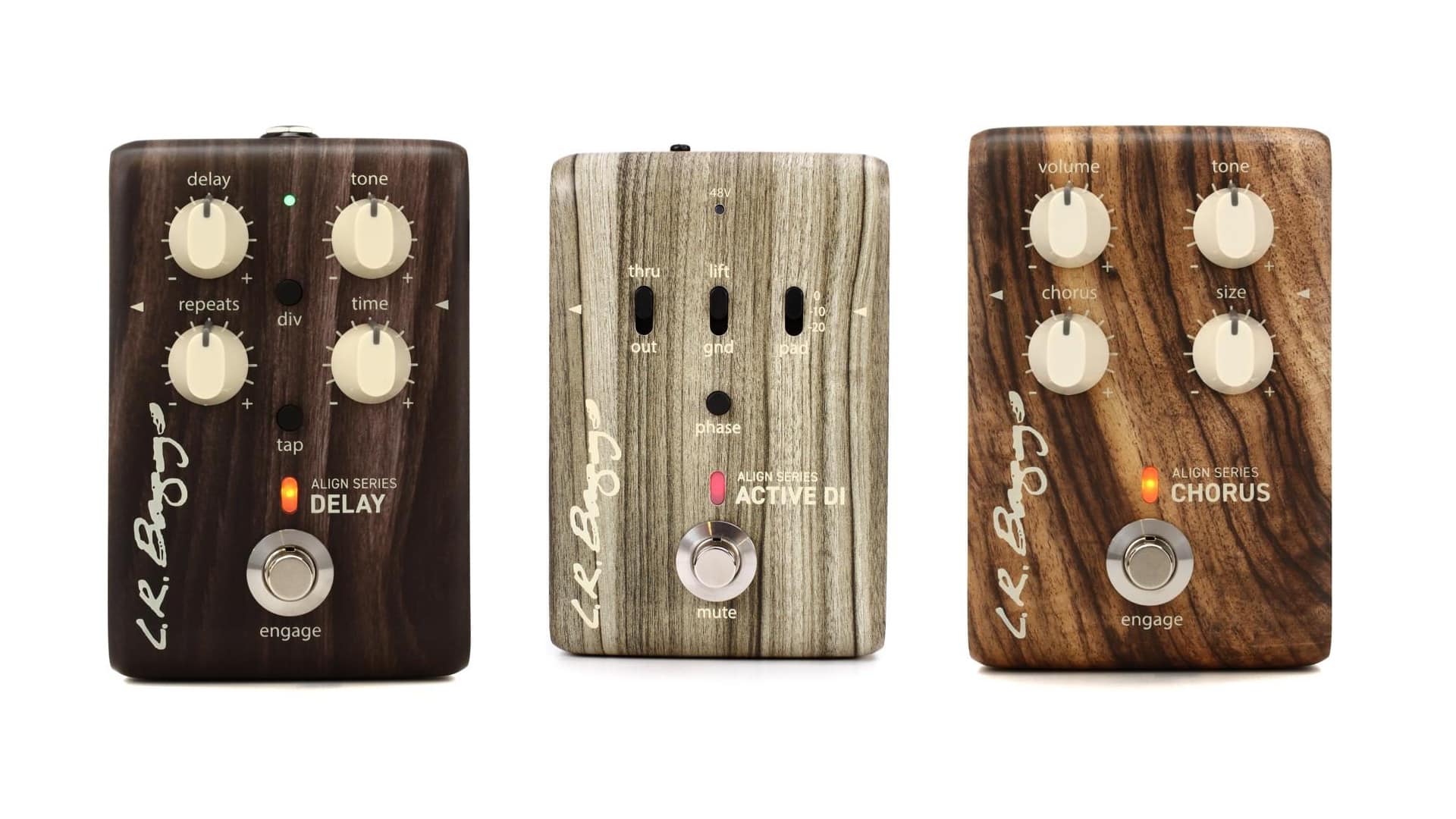 Three LR Baggs Video Gear Demos: Align Series Chorus, Delay And Active DI Pedals