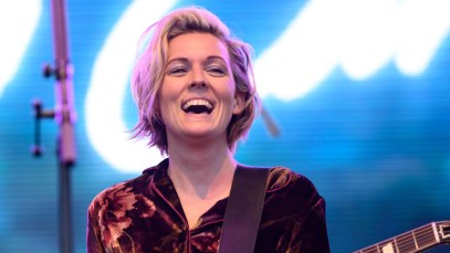 Singer Brandi Carlile performs onstage after the release of her album 'In These Silent Days.'