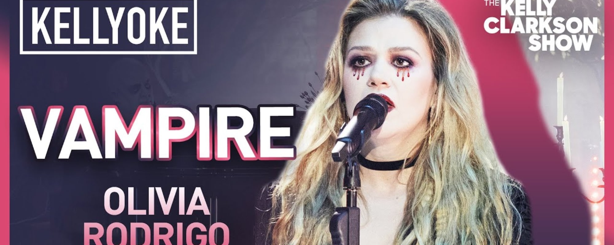 Kelly Clarkson in vampire makeup for Halloween Kellyoke