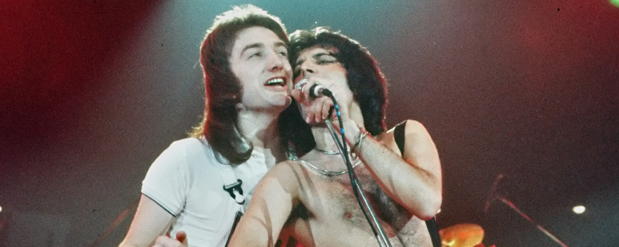 John Deacon and Freddie Mercury 1977