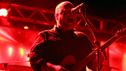 Pixies frontman Frank Black onstage with a telecaster guitar