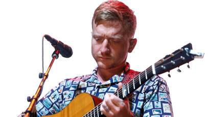 Tyler Childers performs onstage during Day 3 of the 2023 Stagecoach Festival on April 30, 2023 in Indio, California.