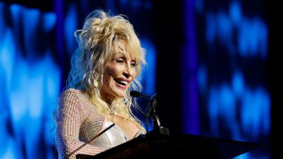 Dolly Parton speaks onstage at the 53rd Anniversary Nashville Songwriters Hall of Fame Gala in October 2023.