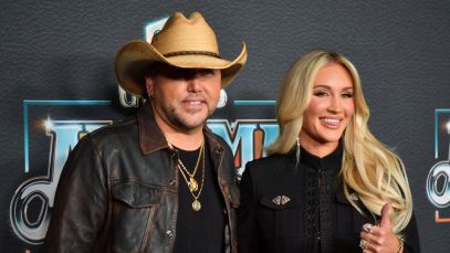 Jason Aldean with wife Brittany Aldean.