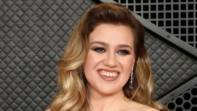 Former "The Voice" coach Kelly Clarkson at the 66th annual GRAMMY Awards.