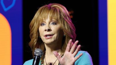 'The Voice' coach Reba McEntire speaks during CMA Fest 2023.