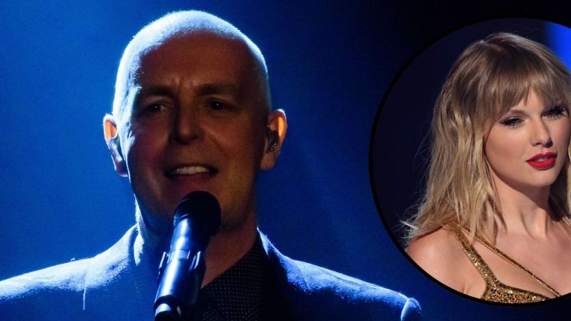 Composite image of Neil Tennant and Taylor Swift