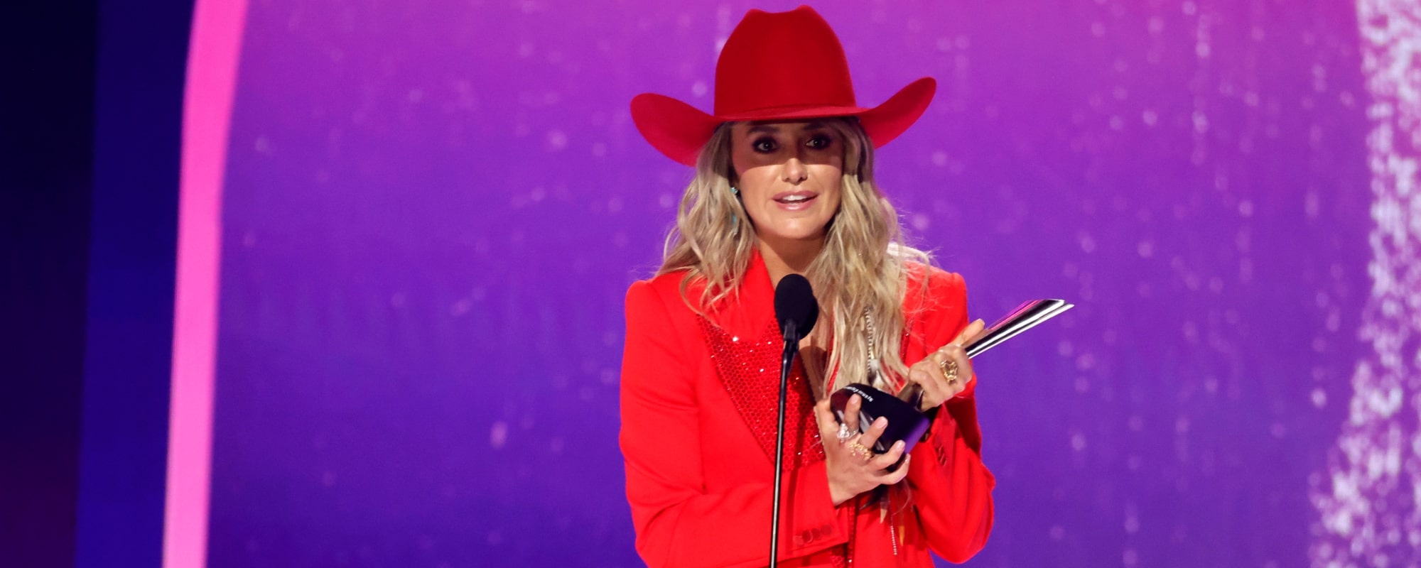 Lainey Wilson accepts the Female Artist of the Year award onstage during the 59th Academy of Country Music Awards at The Ford Center at The Star on May 16, 2024 in Frisco, Texas.