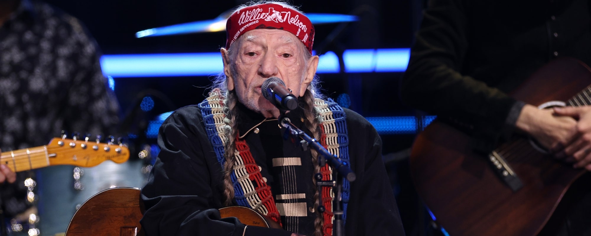Willie Nelson performs onstage during 38th Annual Rock & Roll Hall Of Fame Induction Ceremony at Barclays Center on November 03, 2023 in New York City.