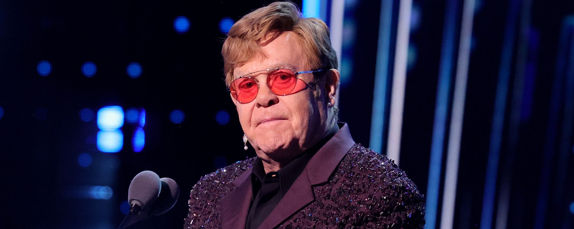 Elton John performing