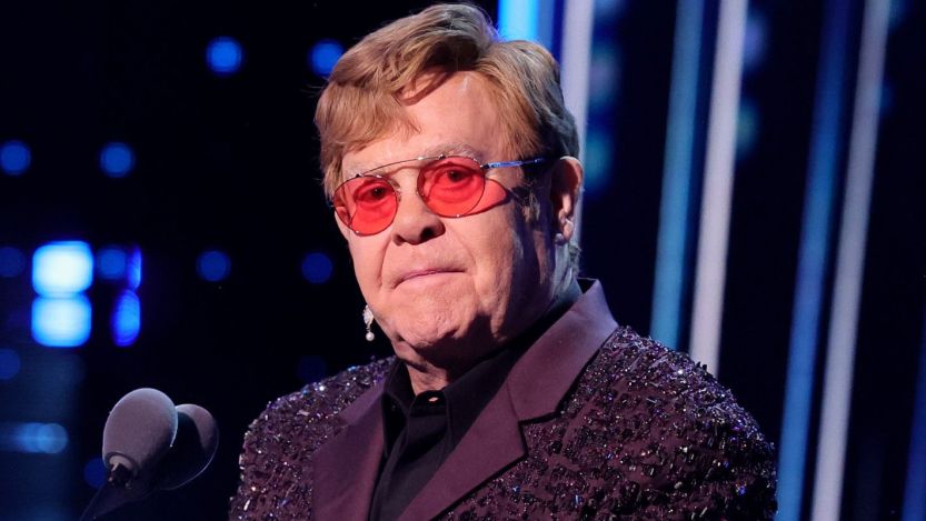 Elton John performing