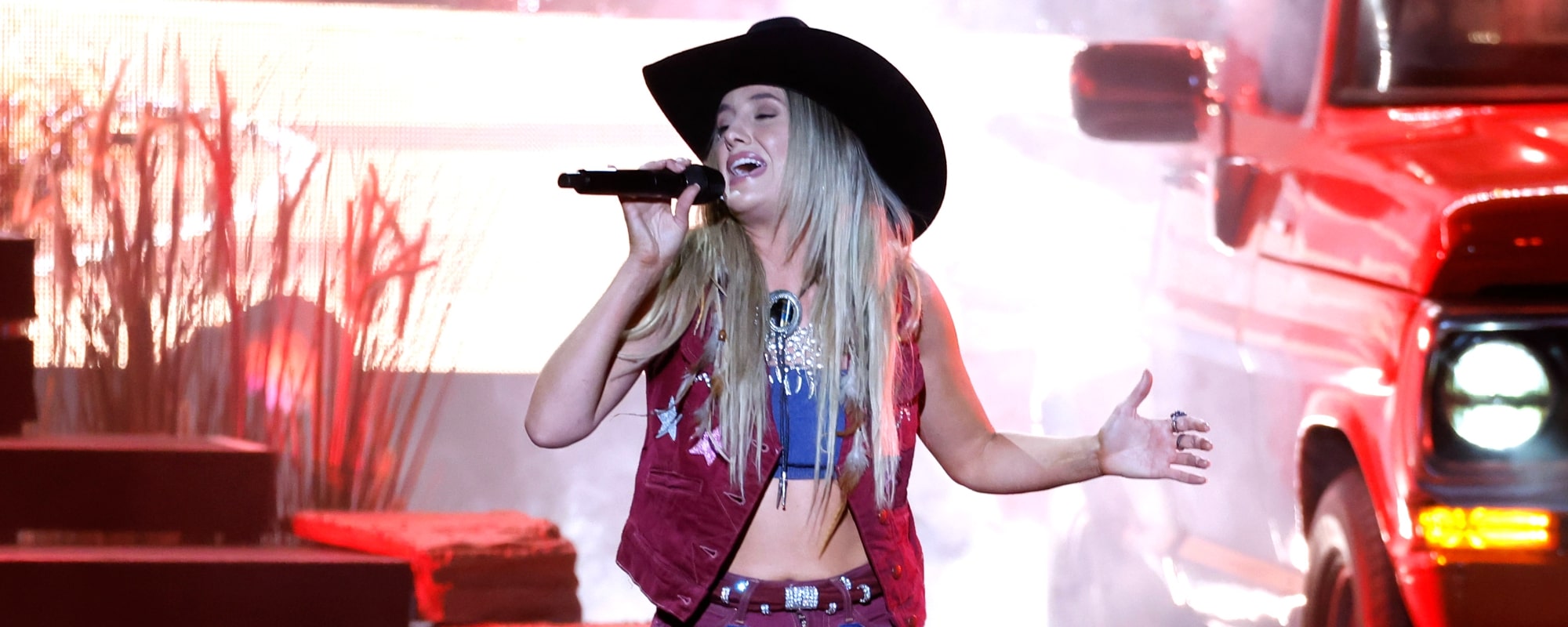 Lainey Wilson performs at Ascend Amphitheater on May 31, 2024 in Nashville, Tennessee.