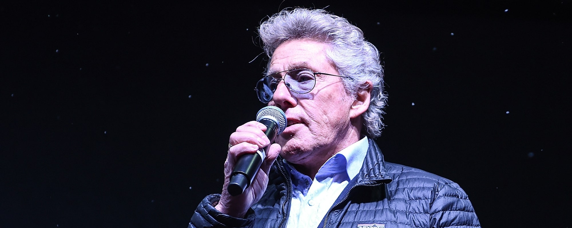 The Who's Roger Daltrey switches on the Marylebone Christmas lights at Marylebone High Street on November 14, 2018 in London, England.