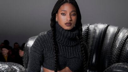 Willow Smith looks at camera