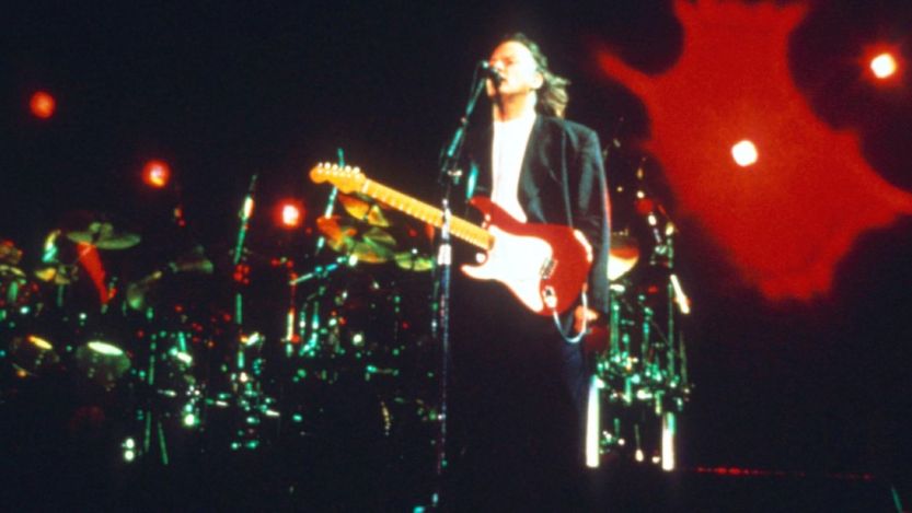 David Gilmour of Pink Floyd performing