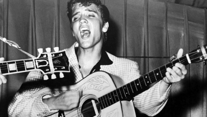 Elvis Presley performing