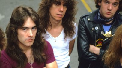 Iron Maiden standing together