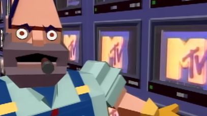 Still from Dire Straits' "Money for Nothing" music video