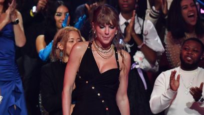 See Taylor Swift "Dance Like Nobody's Watching" To Katy Perry's VMAs Performance