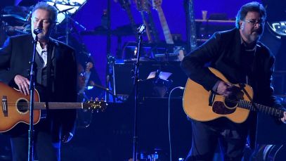 Don Henley and Vince Gill performing