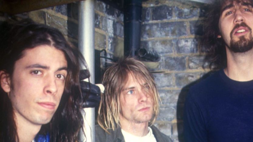 Nirvana posing together