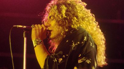 Robert Plant singing