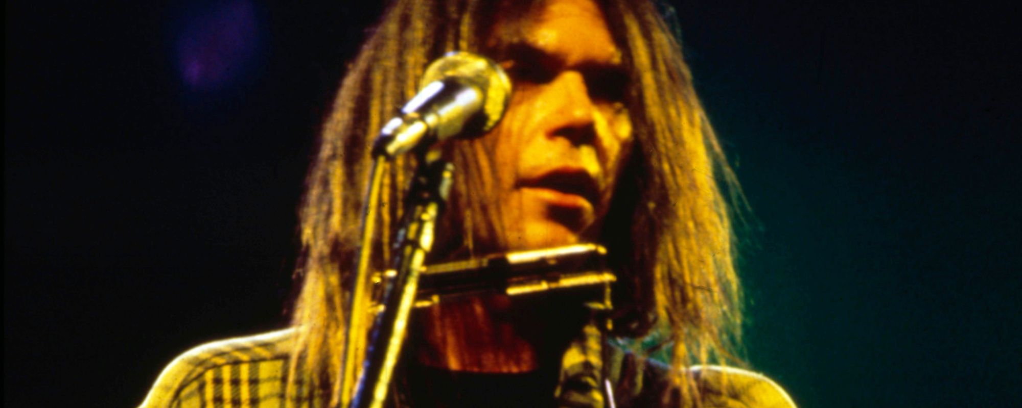 Neil Young performing