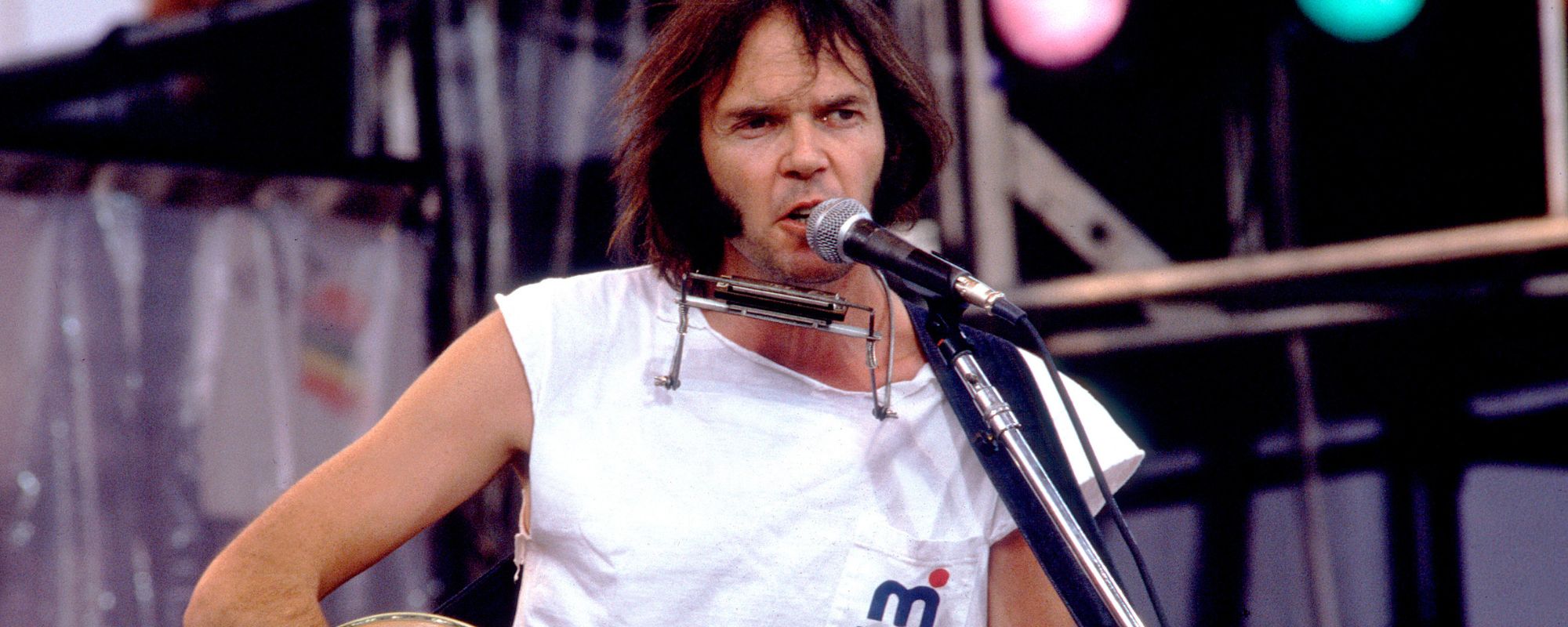 Neil Young performing