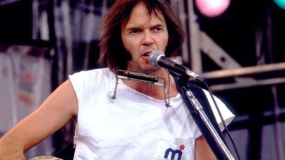 Neil Young performing