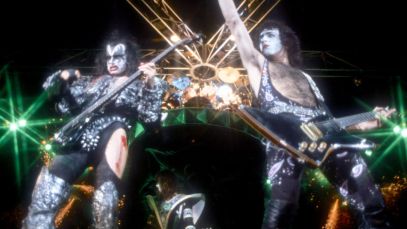 Rock band KISS performing