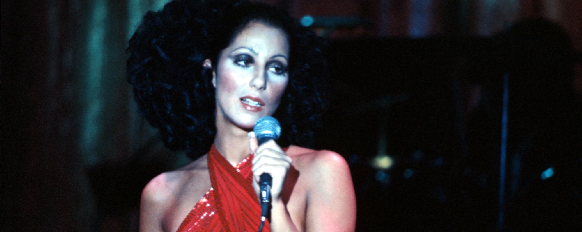 Cher performing