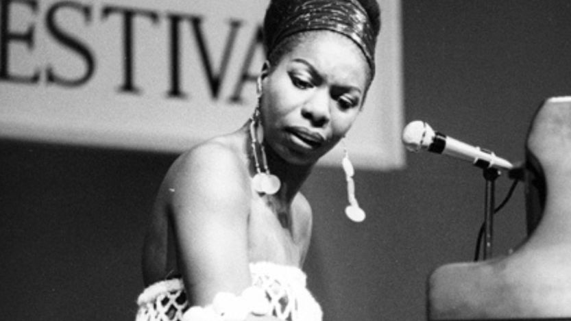 Nina Simone playing piano
