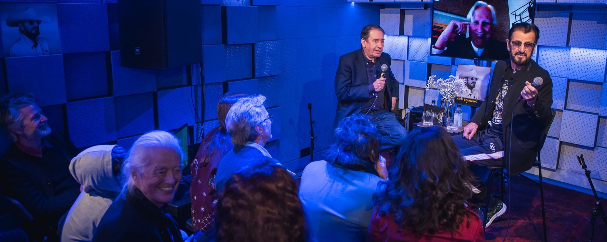 Check Out Ringo Starr Mingling with Eric Clapton, Jimmy Page, & More Stars at London Listening Event for His New Album, ‘Look Up’