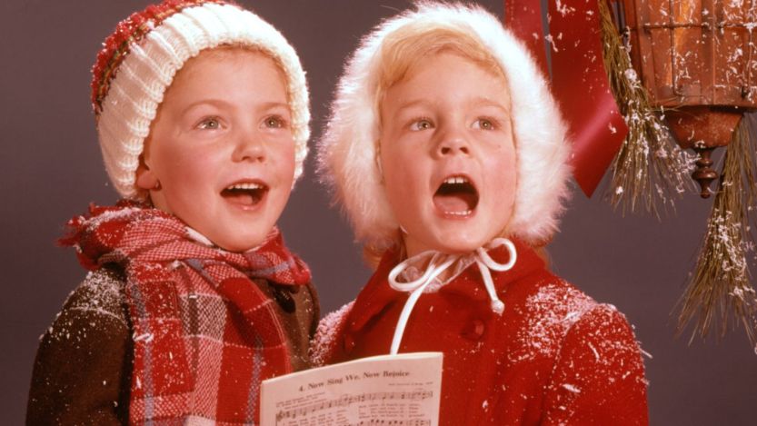 Kids singing Christmas songs