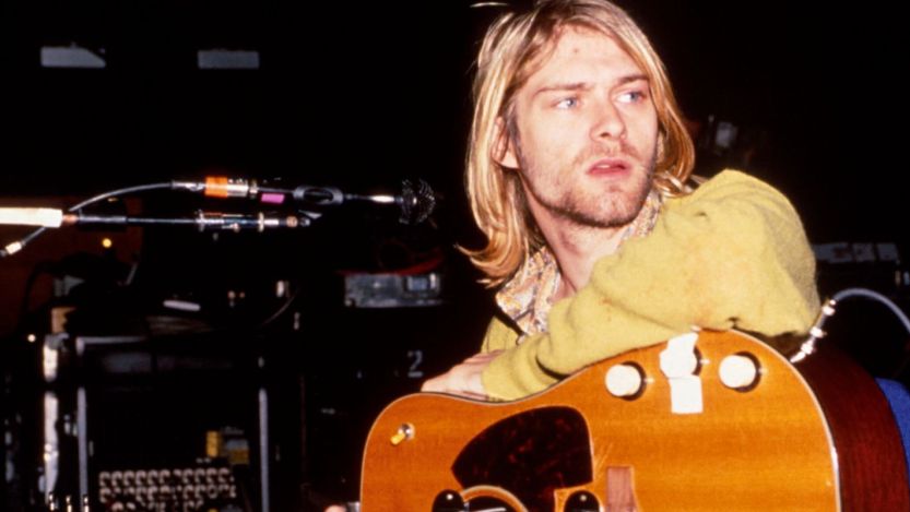 Kurt Cobain looking off to the side