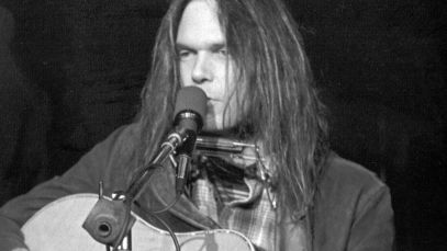 Neil Young performing