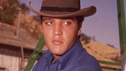 Elvis Presley on set of 'Flaming Star'