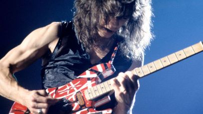 Eddie Van Halen playing the guitar