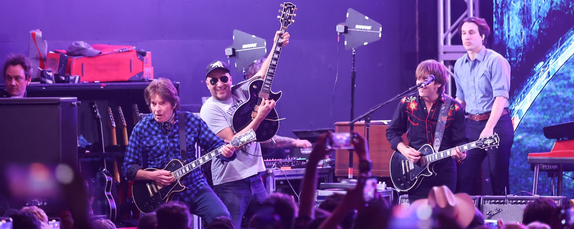 Watch Tom Morello Join John Fogerty for a Blistering Version of the Creedence Clearwater Revival Classic “Travelin’ Band”