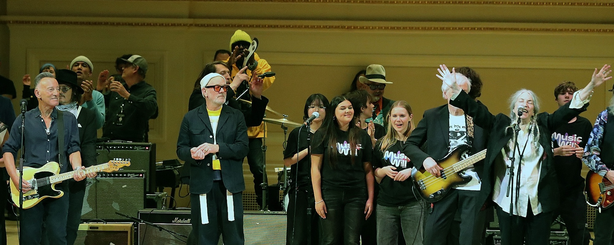 Bruce Springsteen, Johnny Depp, Yeah Yeah Yeahs’ Karen O, and More Salute Patti Smith During Tribute Concert in New York City