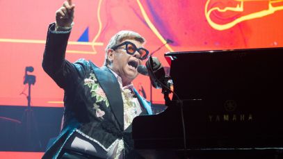 "Rocket Man" singer Elton John performing
