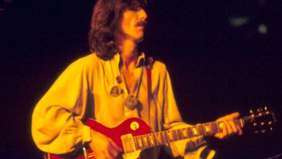 George Harrison playing Gibson Les Paul Lucy