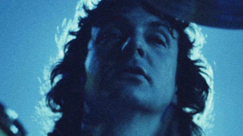 Pink Floyd drummer Nick Mason performing