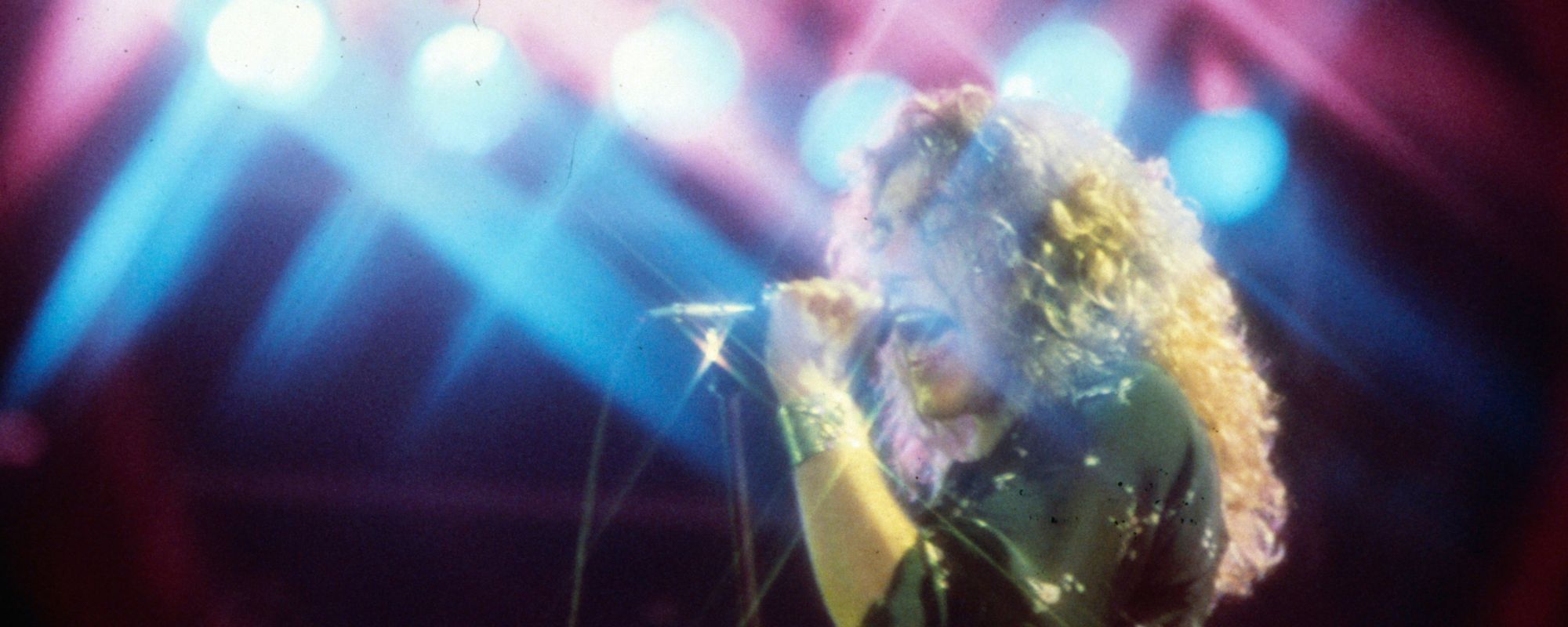 Robert Plant of Led Zeppelin performing