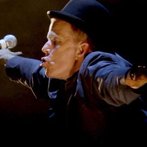 Tom Waits performing