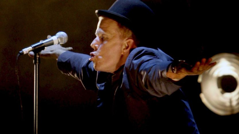 Tom Waits performing
