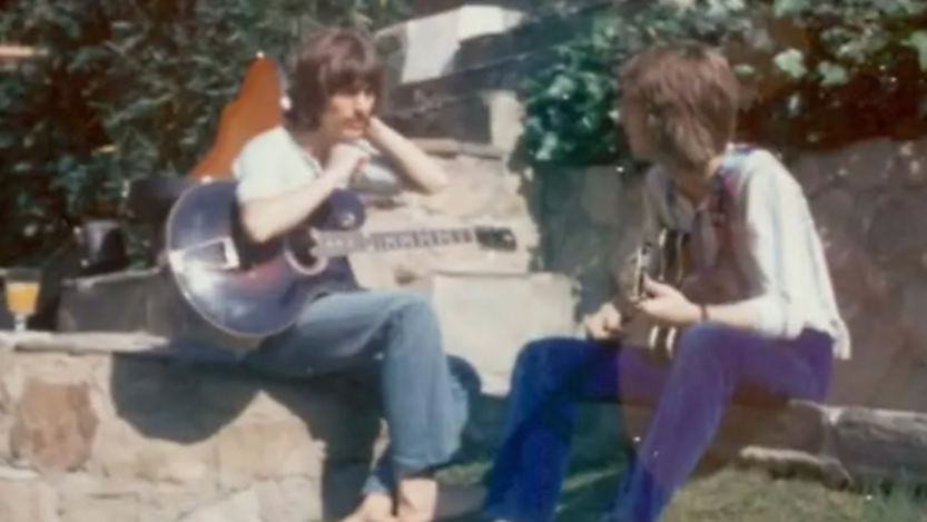 george harrison, eric clapton, gibson guitar