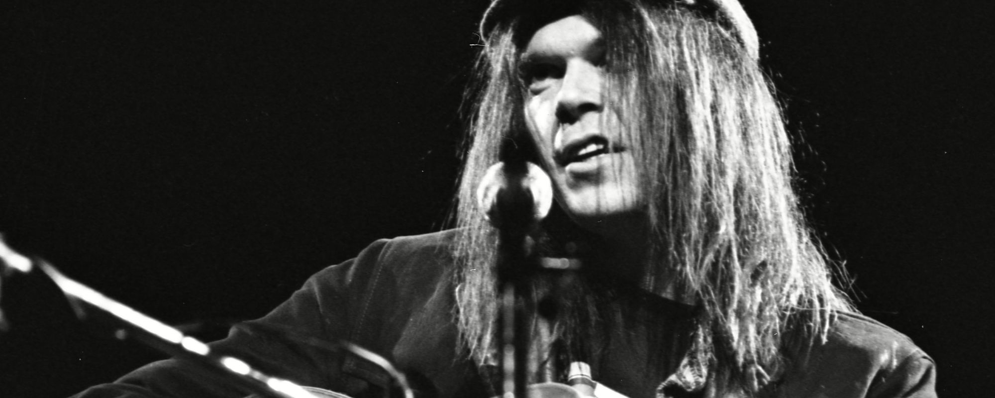 Neil Young performing